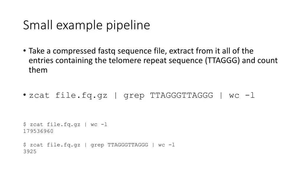 small example pipeline