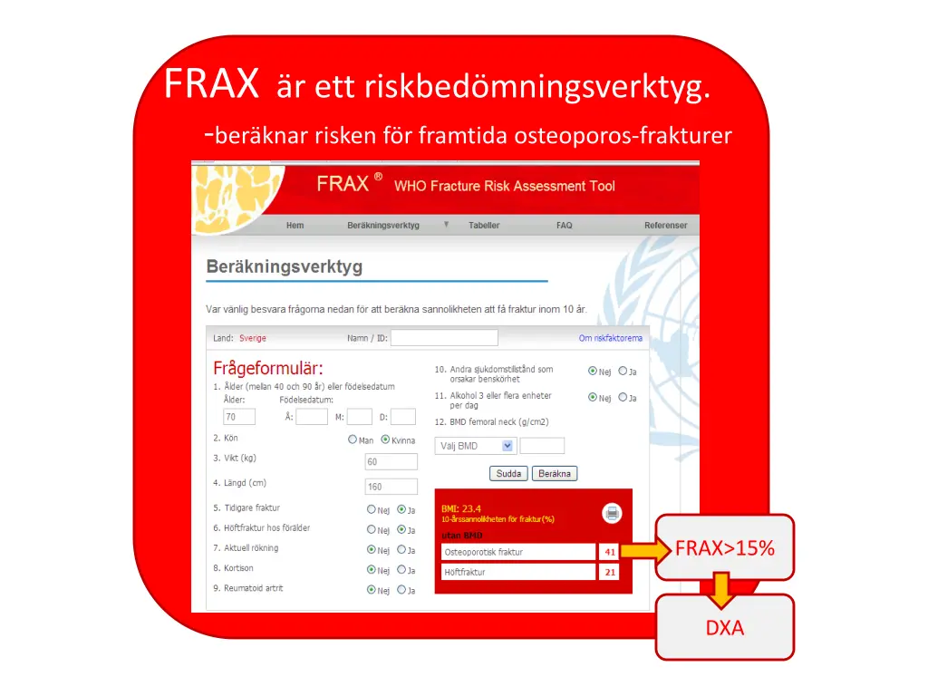 frax r ett riskbed mningsverktyg ber knar risken