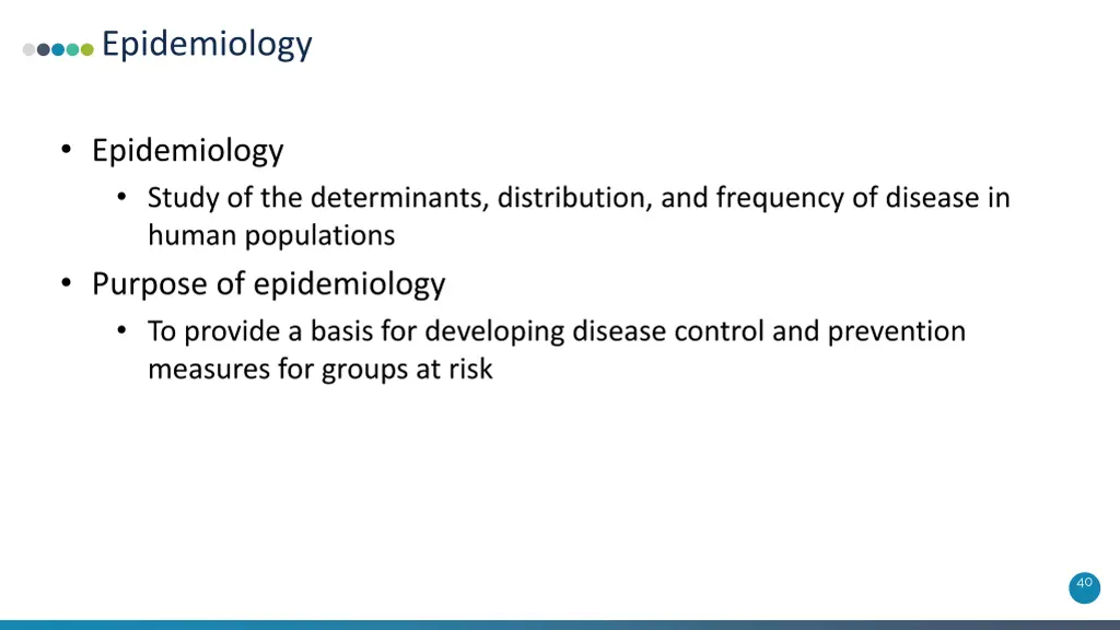 epidemiology