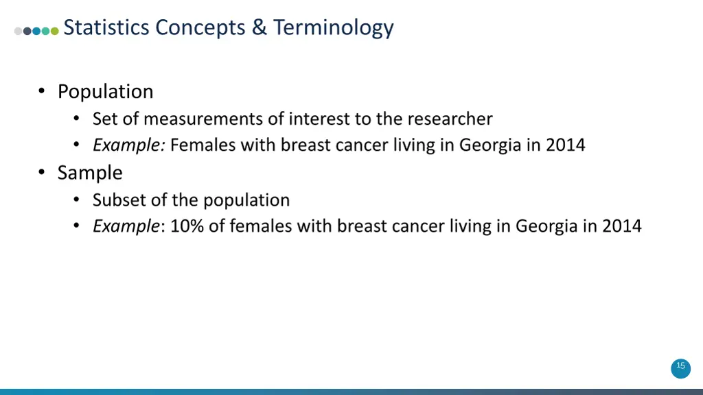 statistics concepts terminology 1