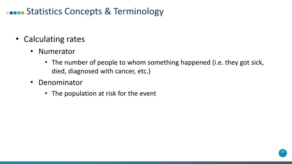statistics concepts terminology 2