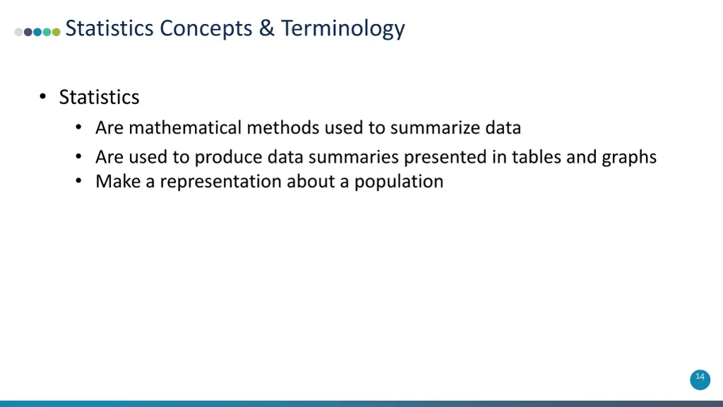 statistics concepts terminology