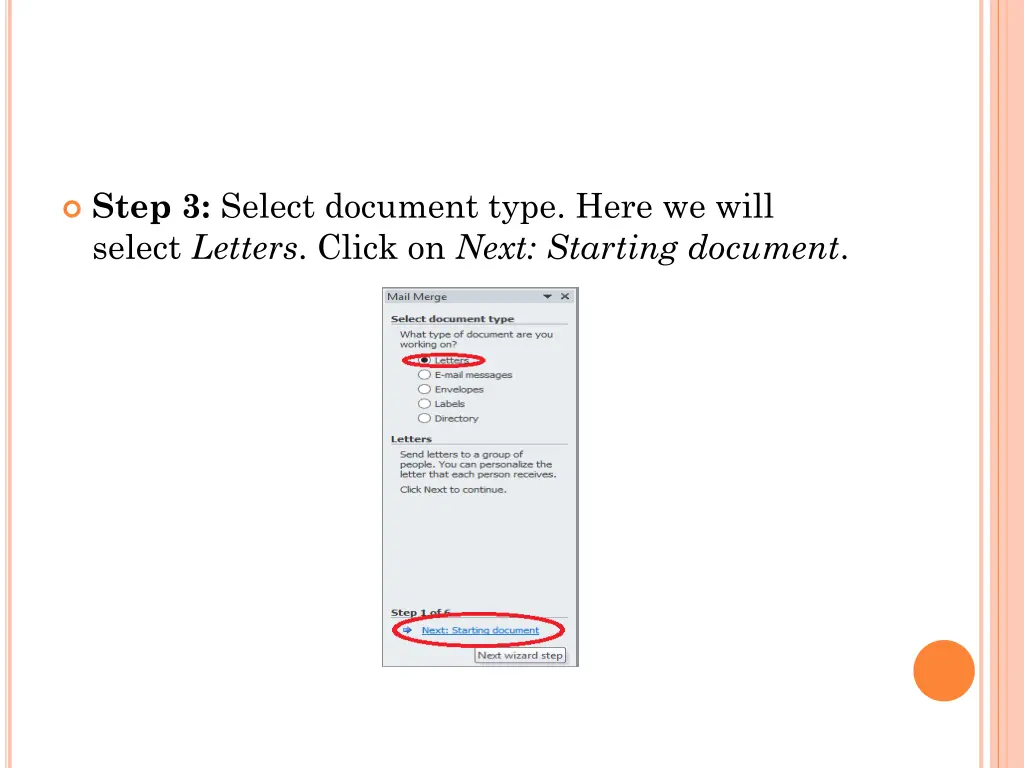 step 3 select document type here we will select
