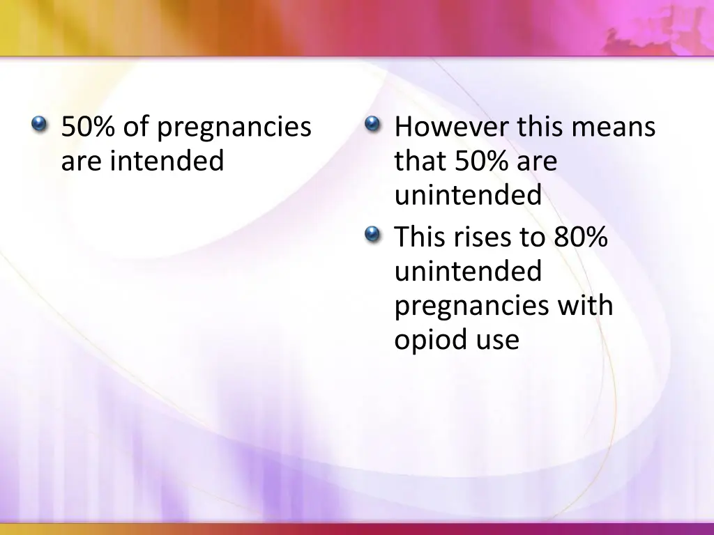 50 of pregnancies are intended
