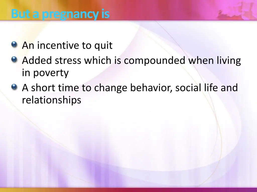 but a pregnancy is
