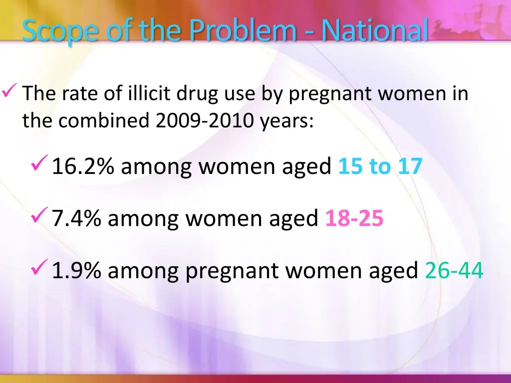 scope of the problem national