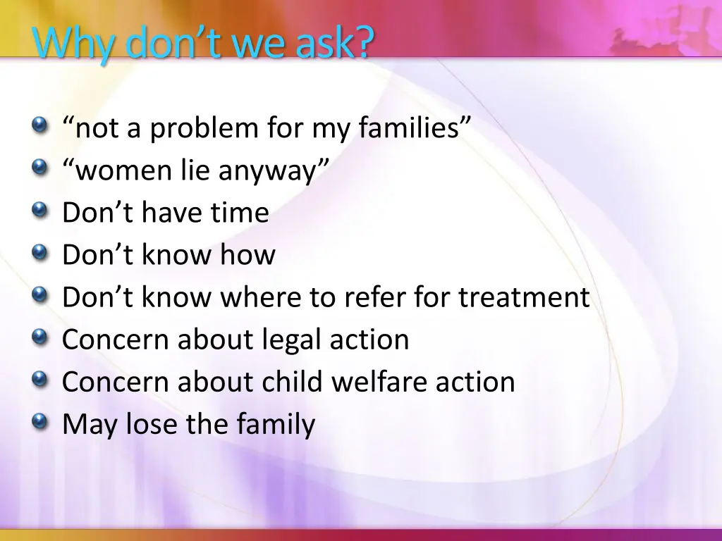 why don t we ask