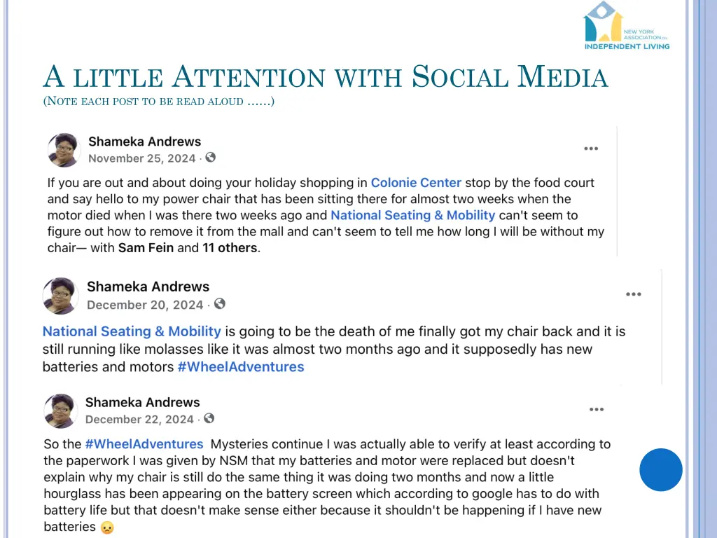 a little a ttention with s ocial m edia