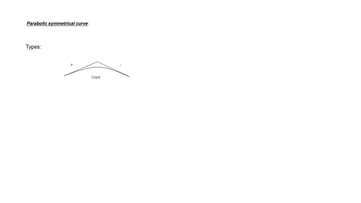 parabolic symmetrical curve
