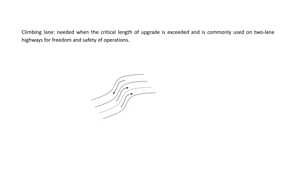 climbing lane needed when the critical length 1