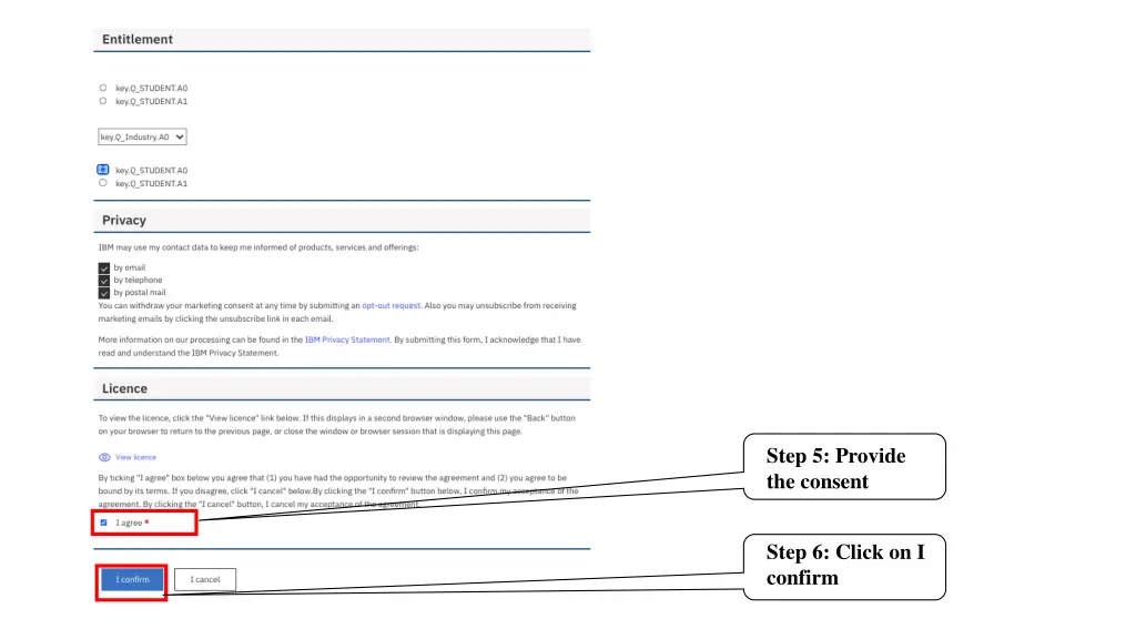 step 5 provide the consent