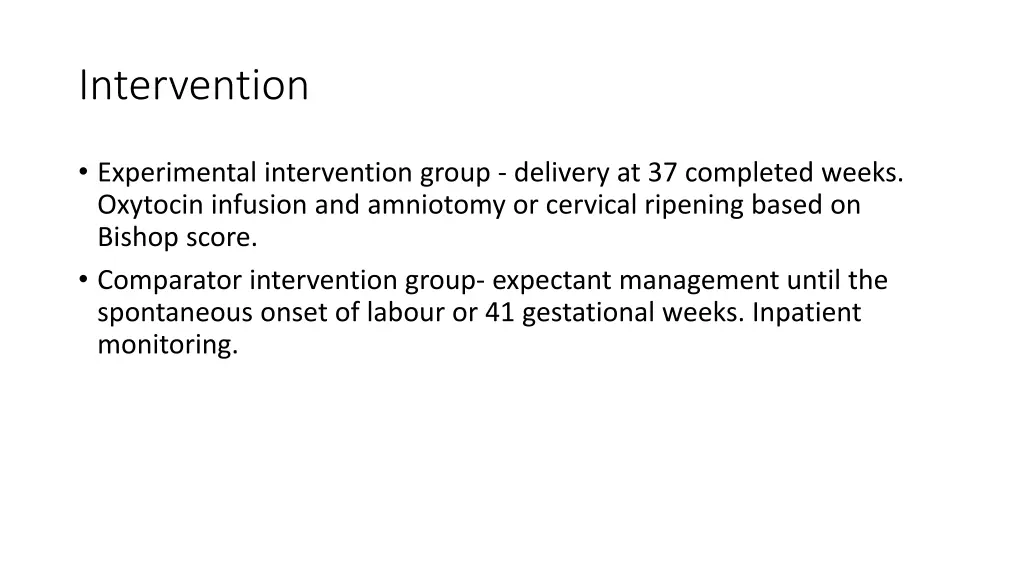 intervention