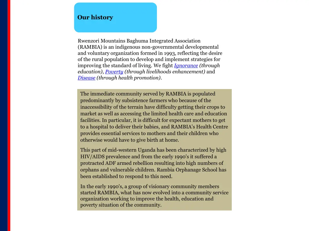 our history