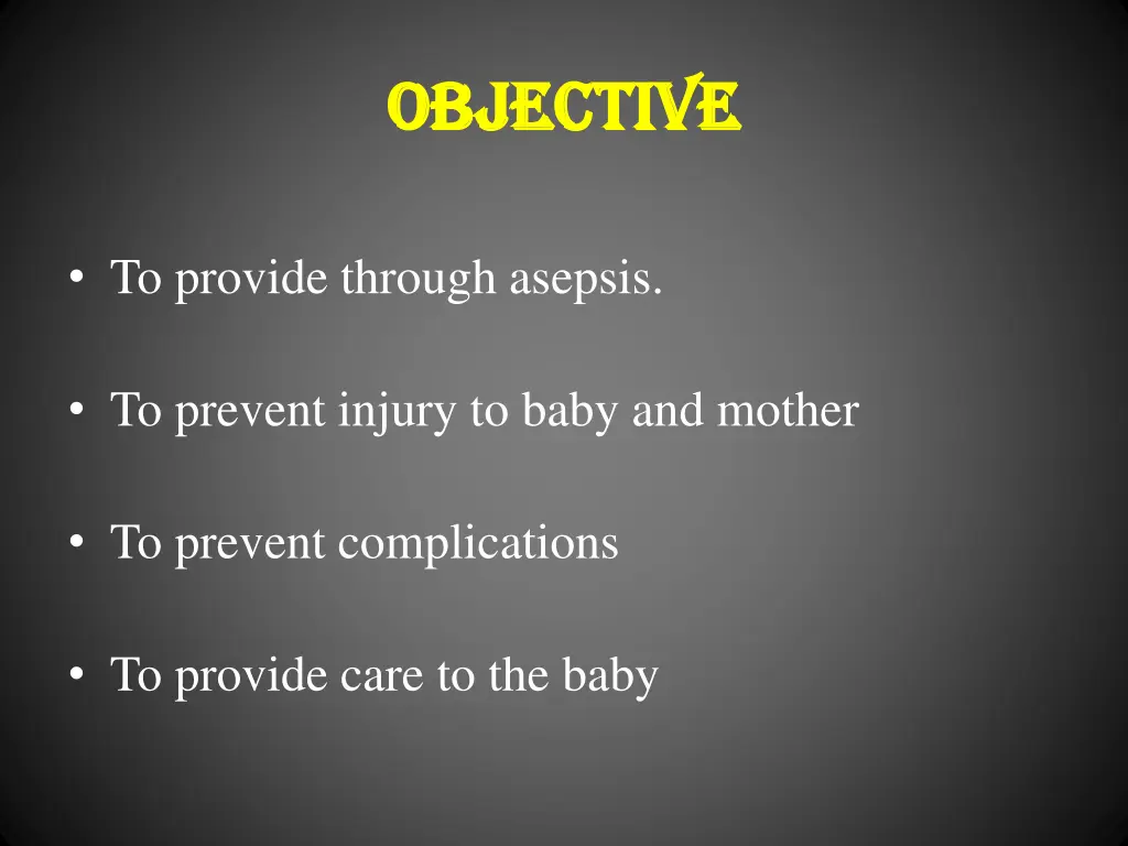 objective objective