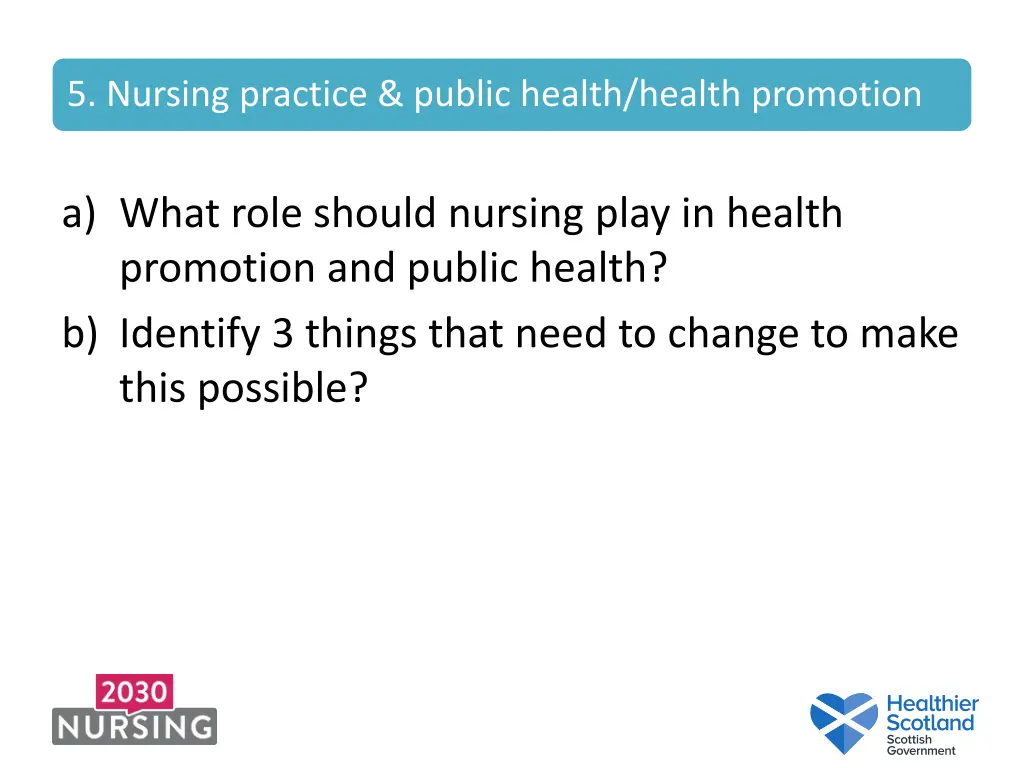 5 nursing practice public health health promotion