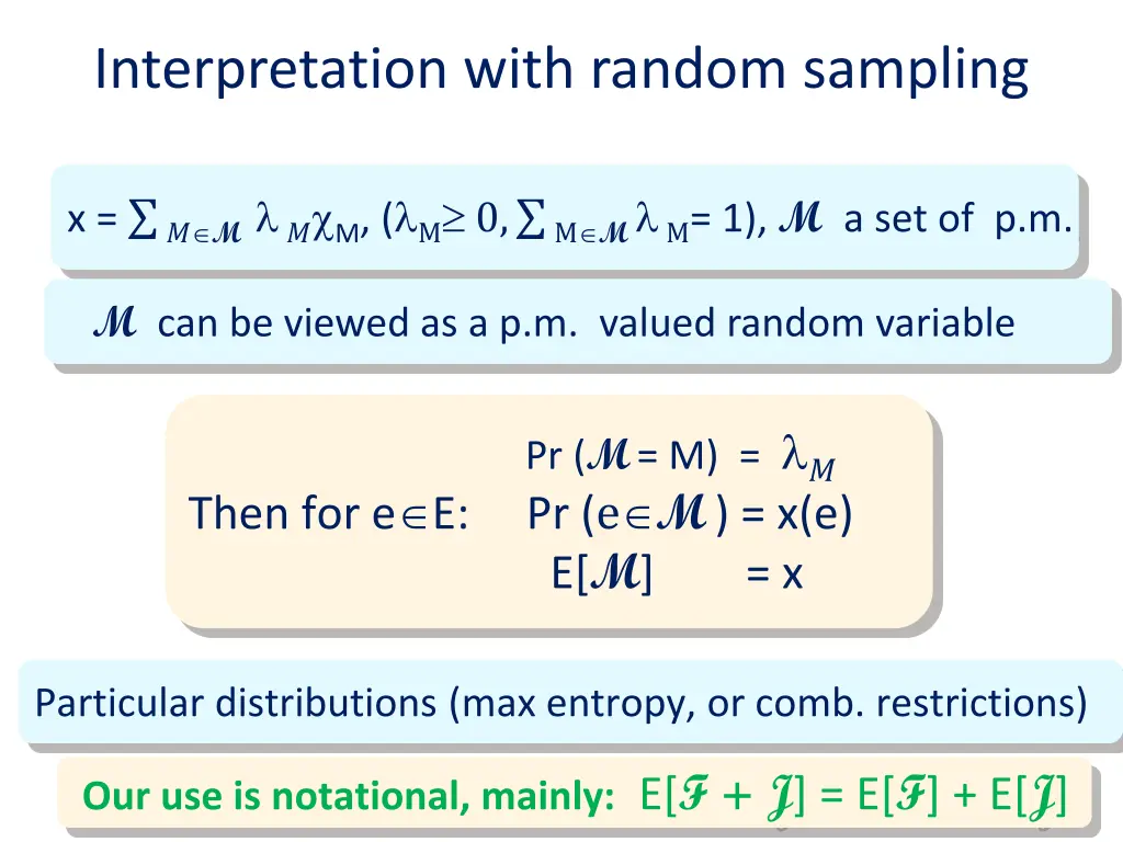 interpretation with random sampling