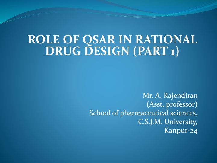 role of qsar in rational drug design part 1