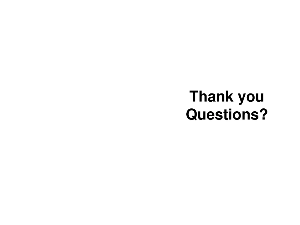 thank you questions