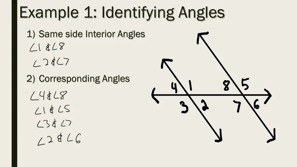 example 1 identifying angles