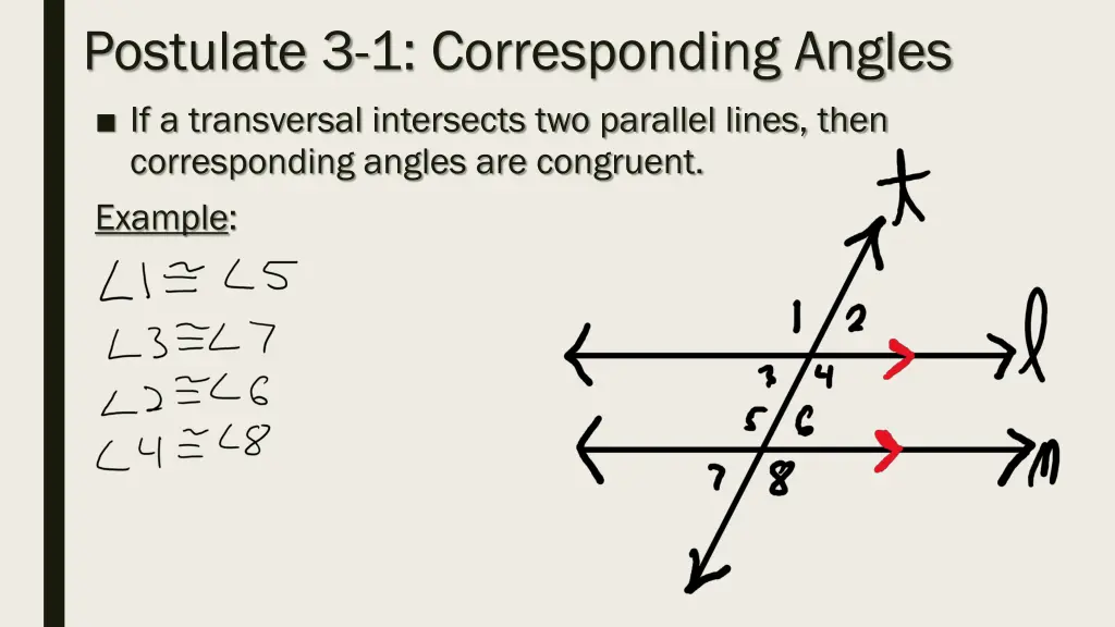 postulate 3 1 corresponding angles