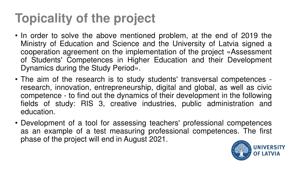 topicality of the project 1