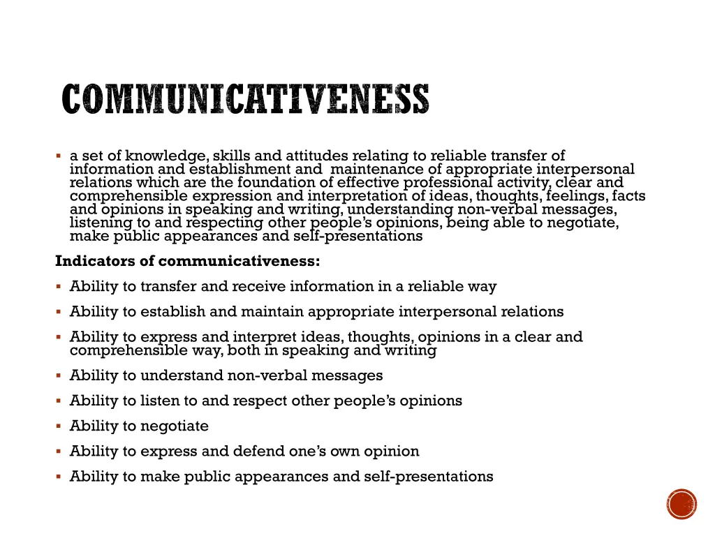 communicativeness