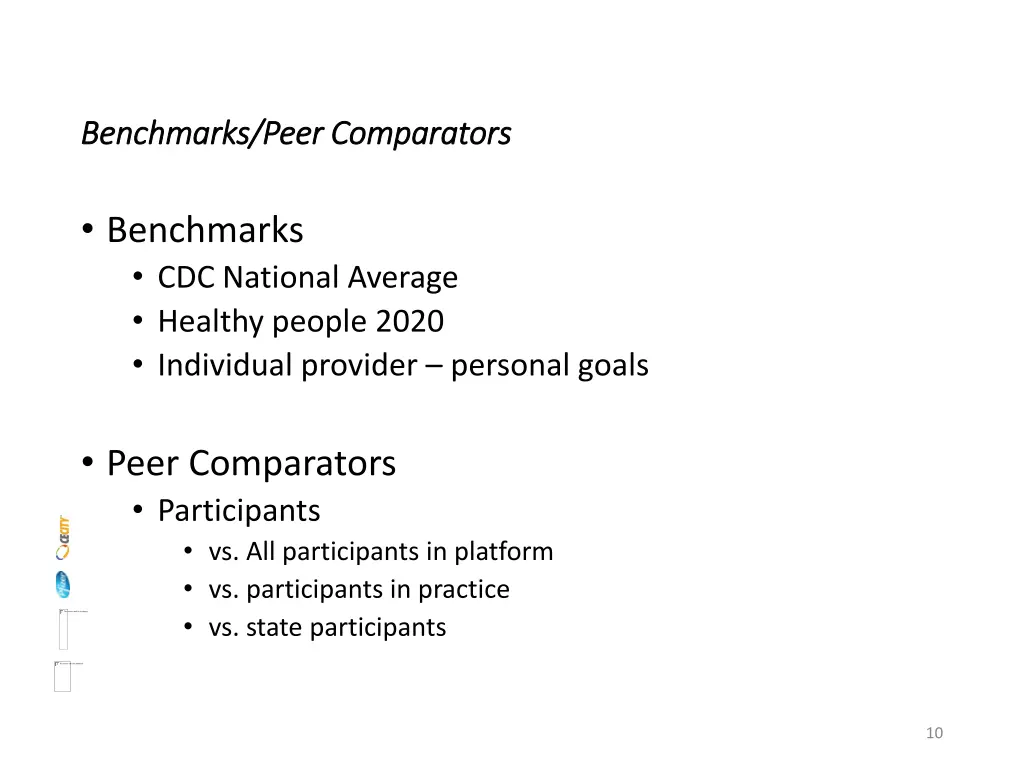 benchmarks peer comparators benchmarks peer