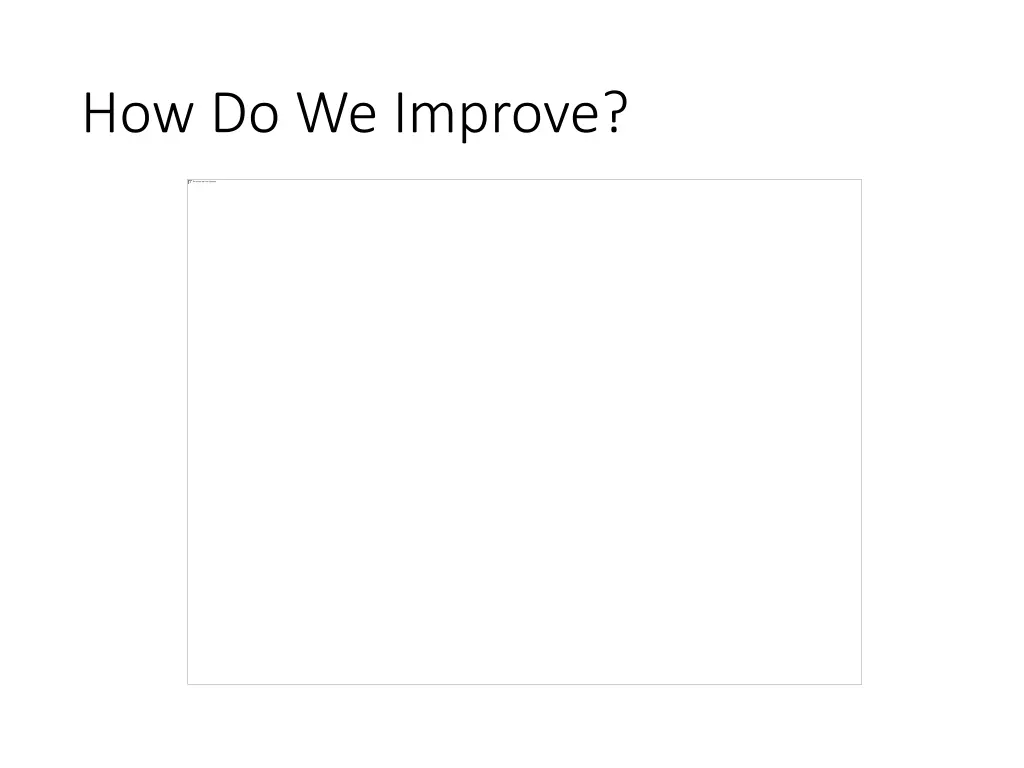 how do we improve
