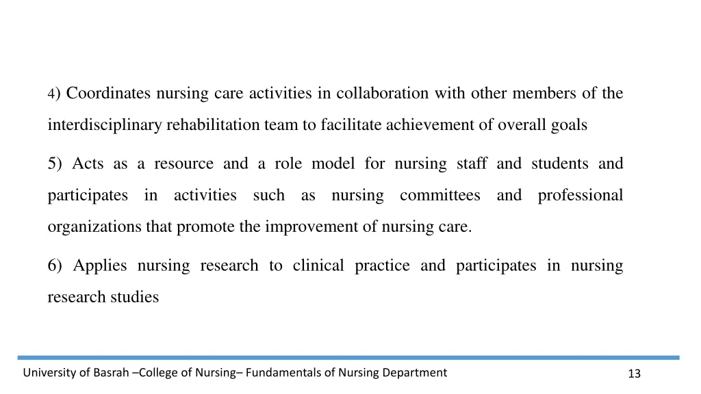 4 coordinates nursing care activities