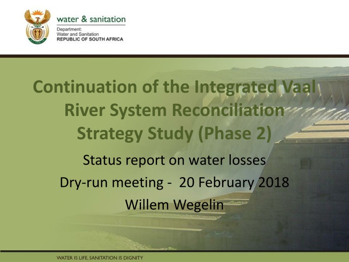 continuation of the integrated vaal river system