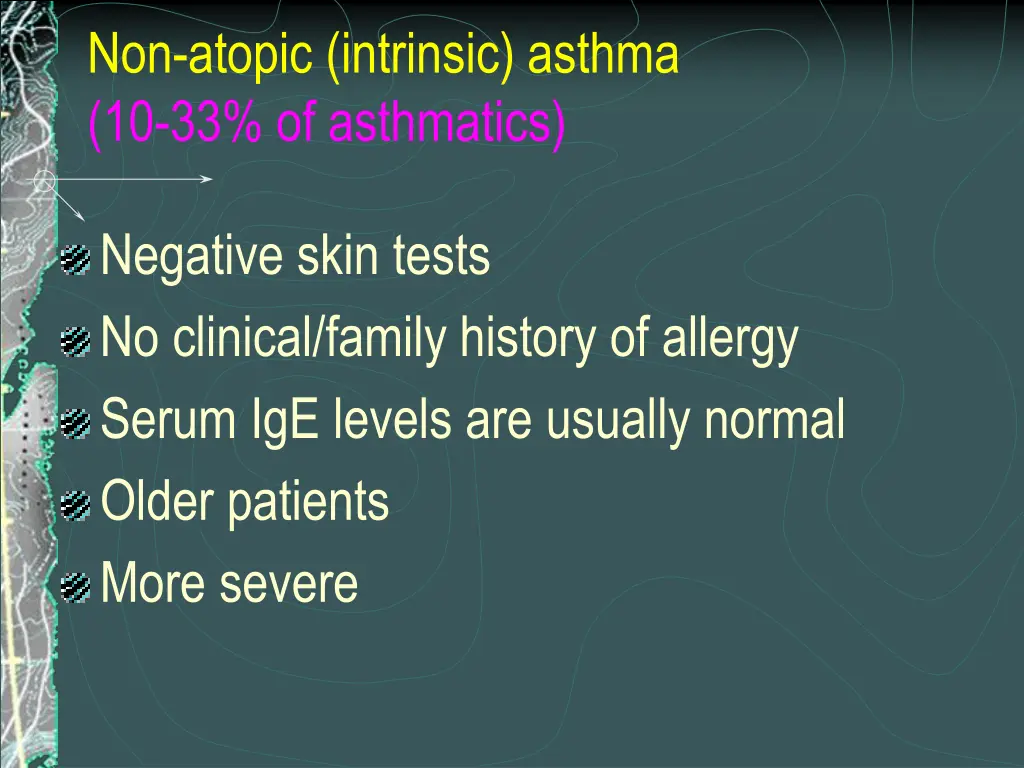 non atopic intrinsic asthma 10 33 of asthmatics