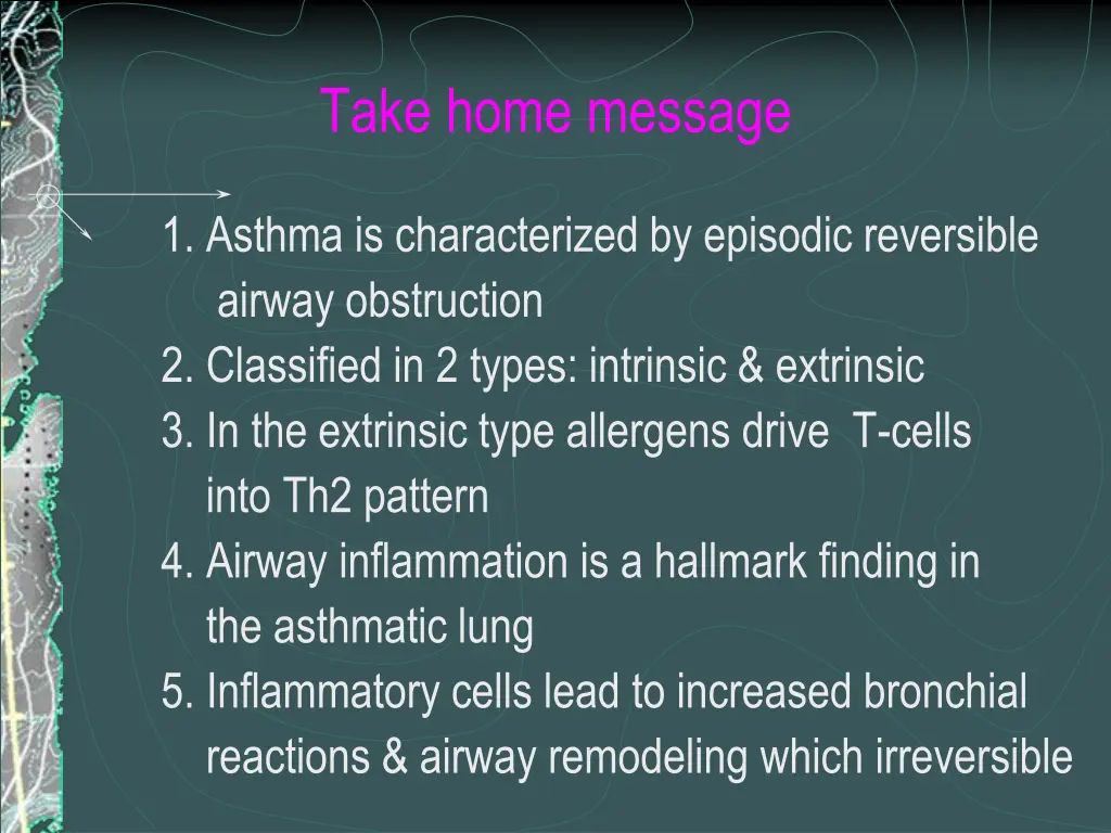 take home message