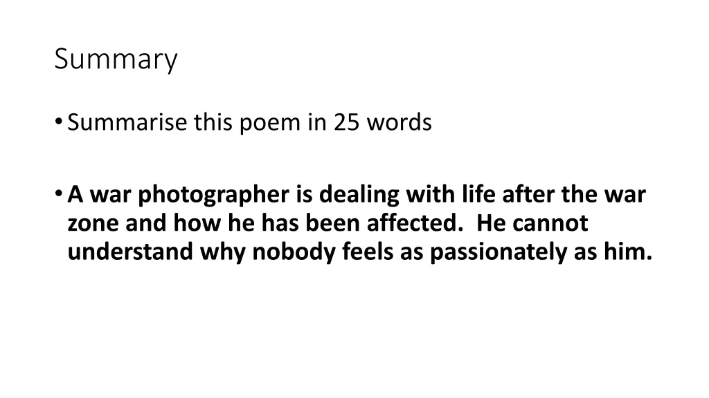 summary