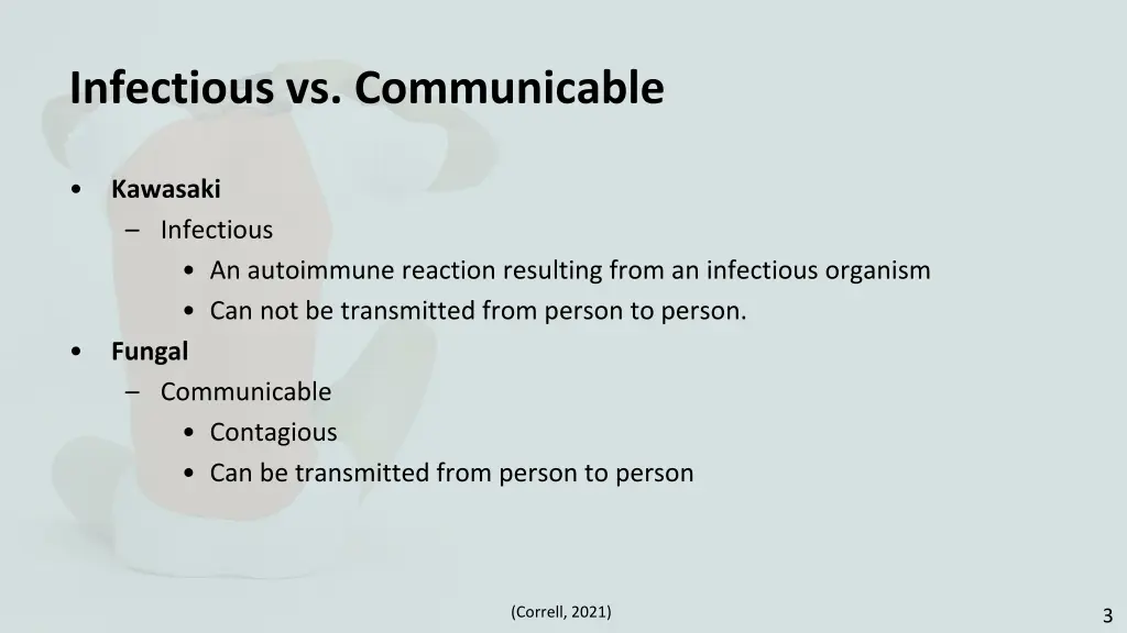 infectious vs communicable