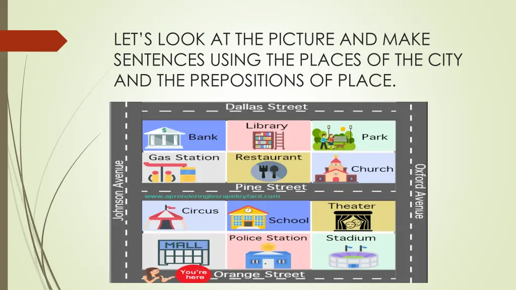 let s look at the picture and make sentences