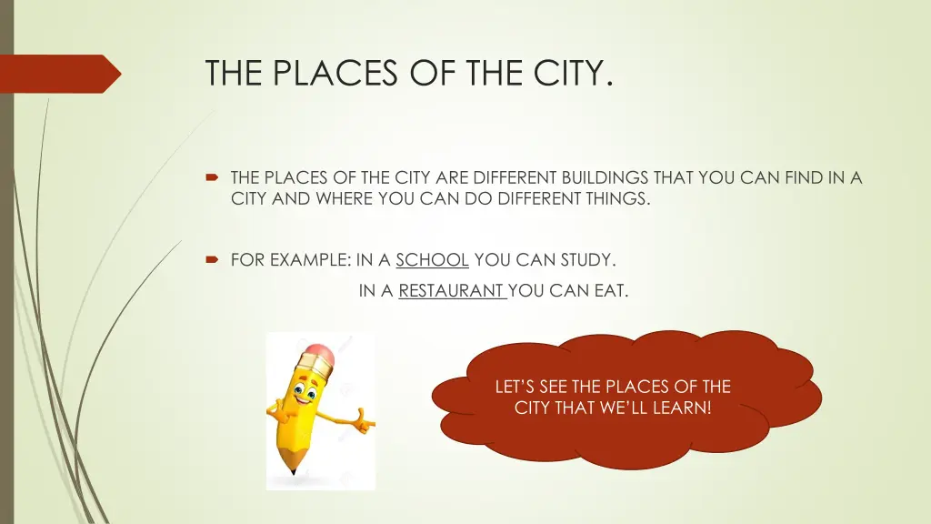 the places of the city