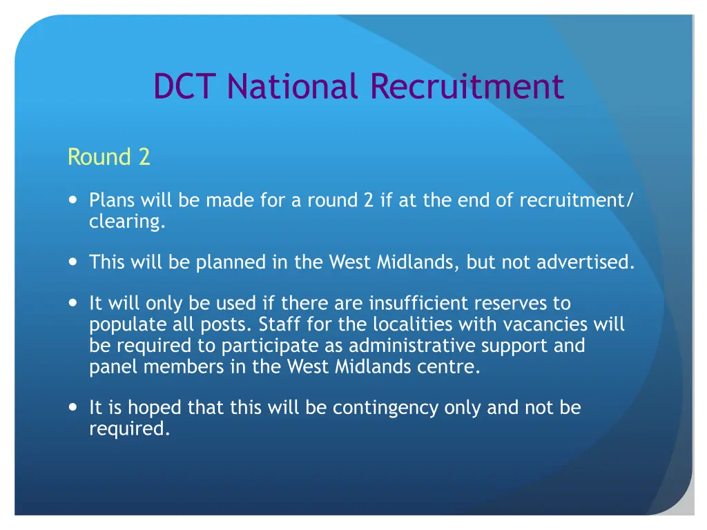 dct national recruitment 15