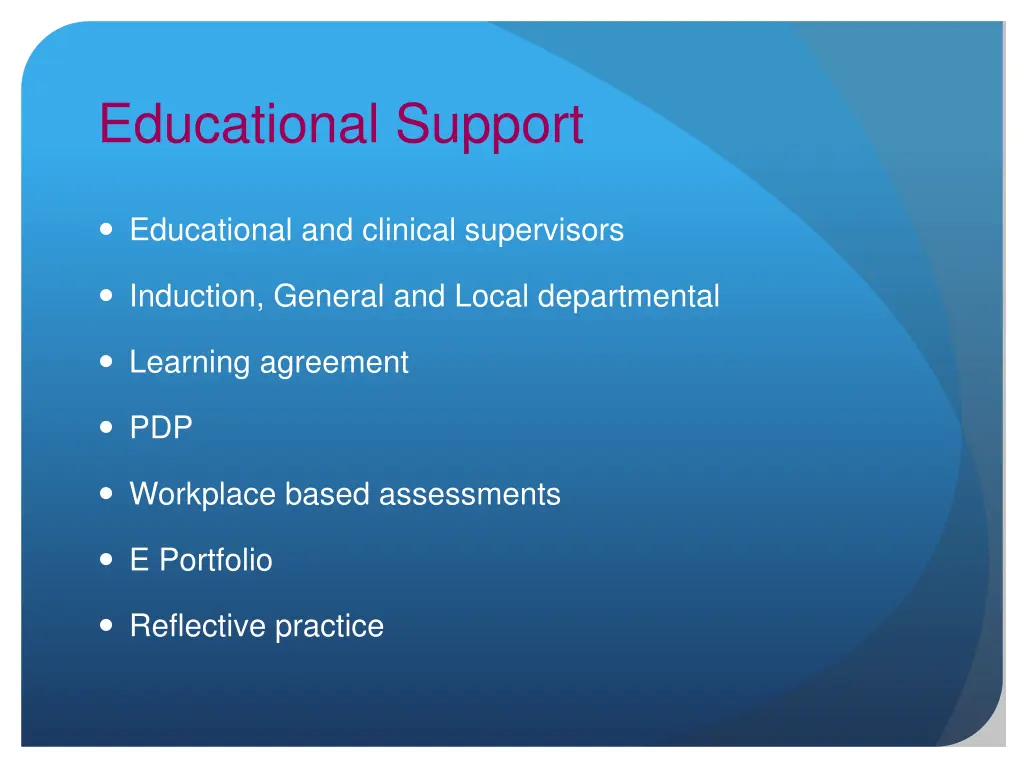 educational support