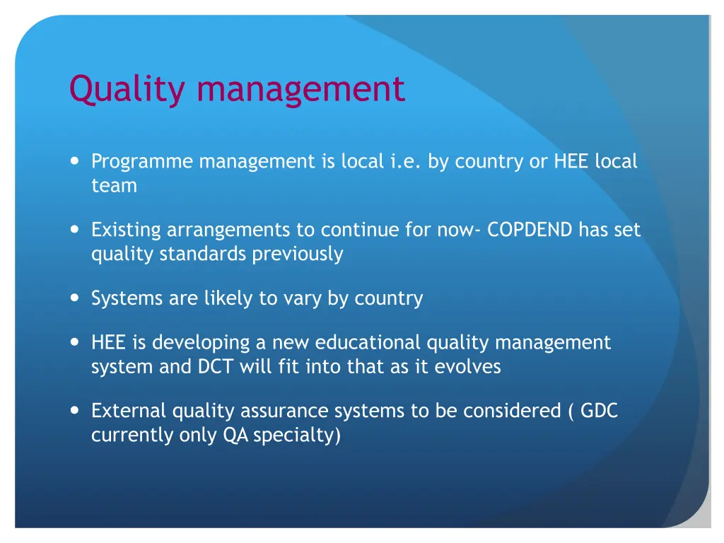 quality management