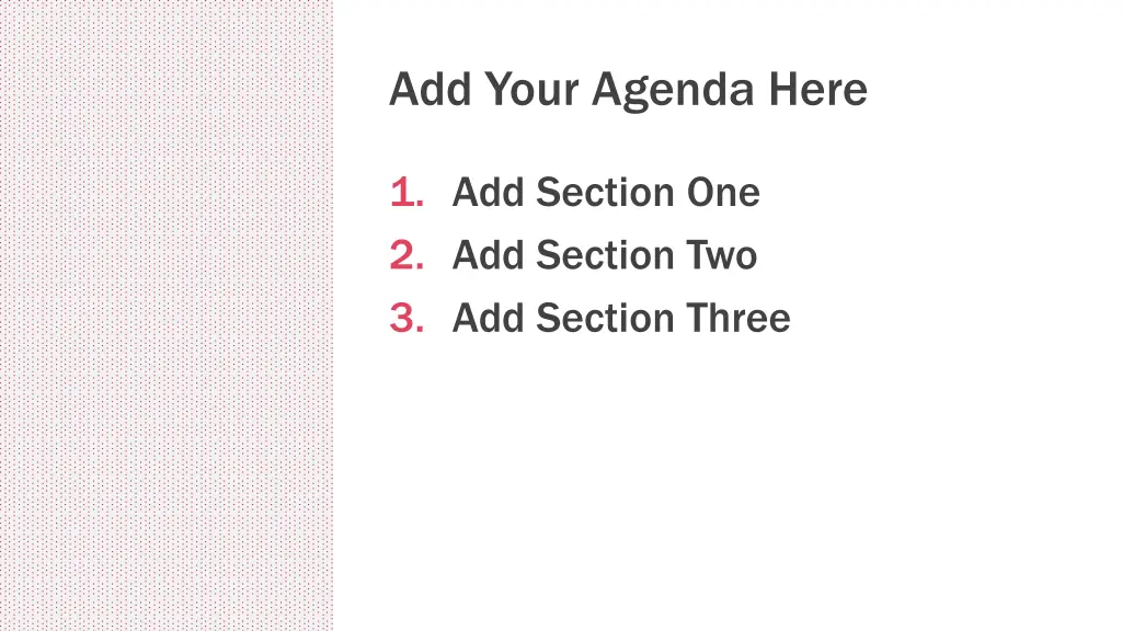 add your agenda here