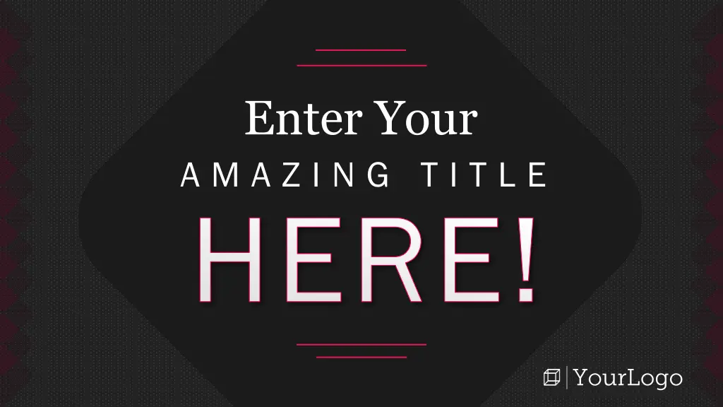 enter your a m a z i n g t i t l e here