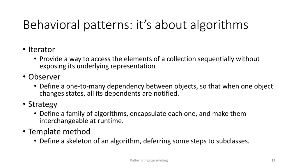 behavioral patterns it s about algorithms