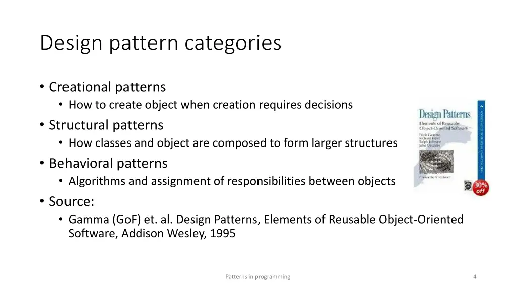 design pattern categories