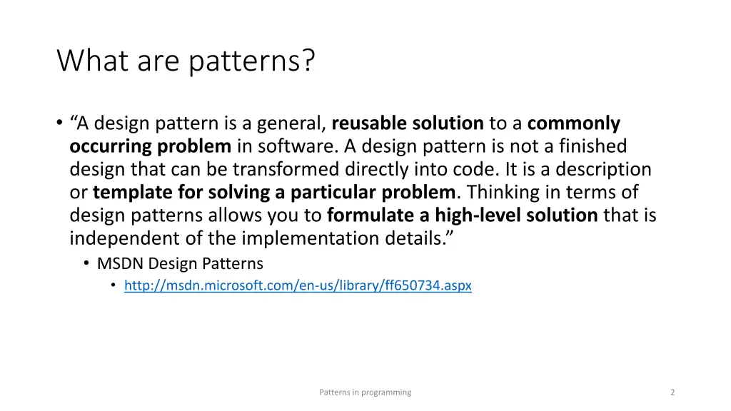 what are patterns