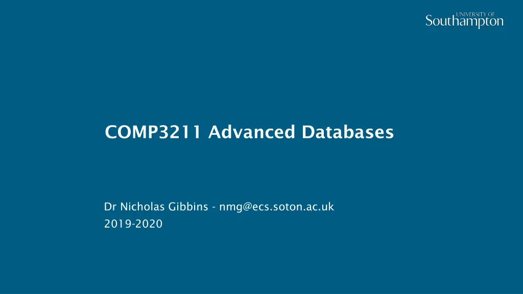 comp3211 advanced databases
