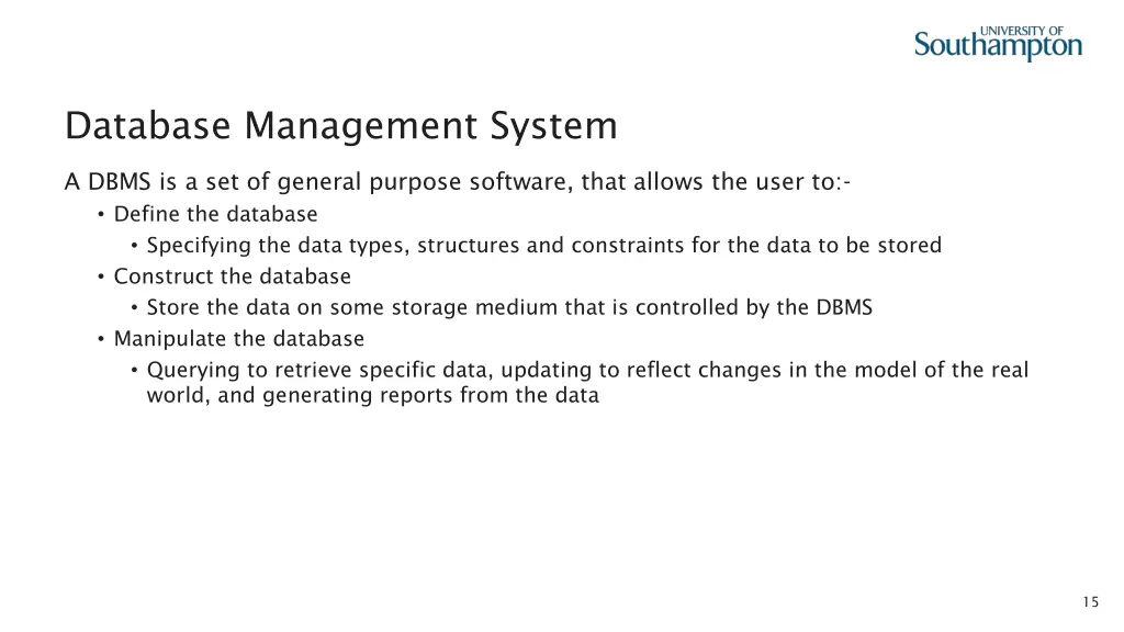 database management system