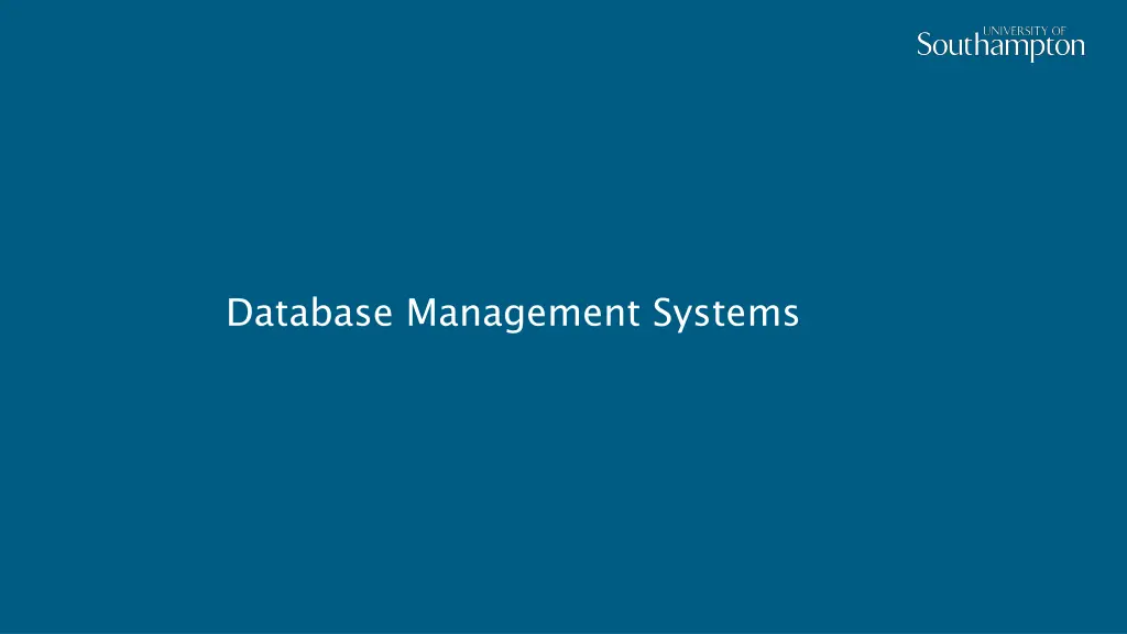 database management systems