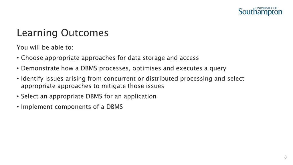 learning outcomes 1