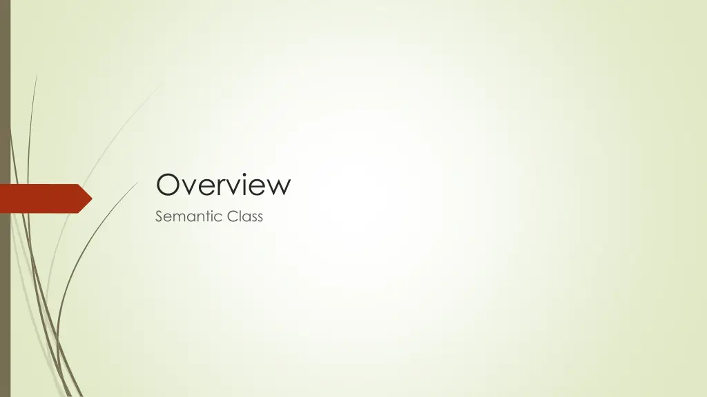 overview semantic class