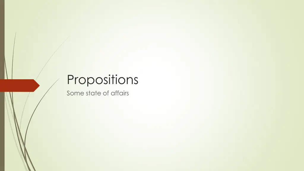propositions some state of affairs